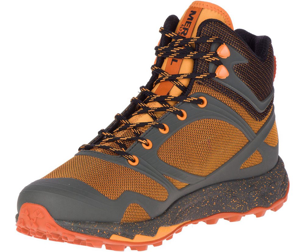 Merrell Hiking Boots Orange - Altalight Knit Mid - Mens 76UROCSPB